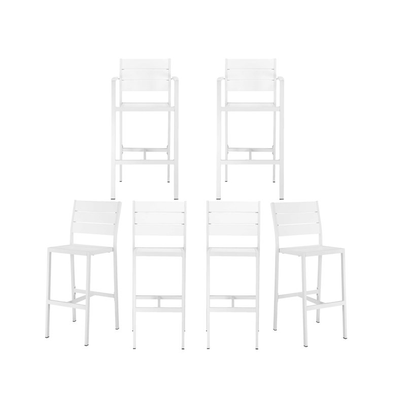 Betty 6 Piece Bar Stool Set, White