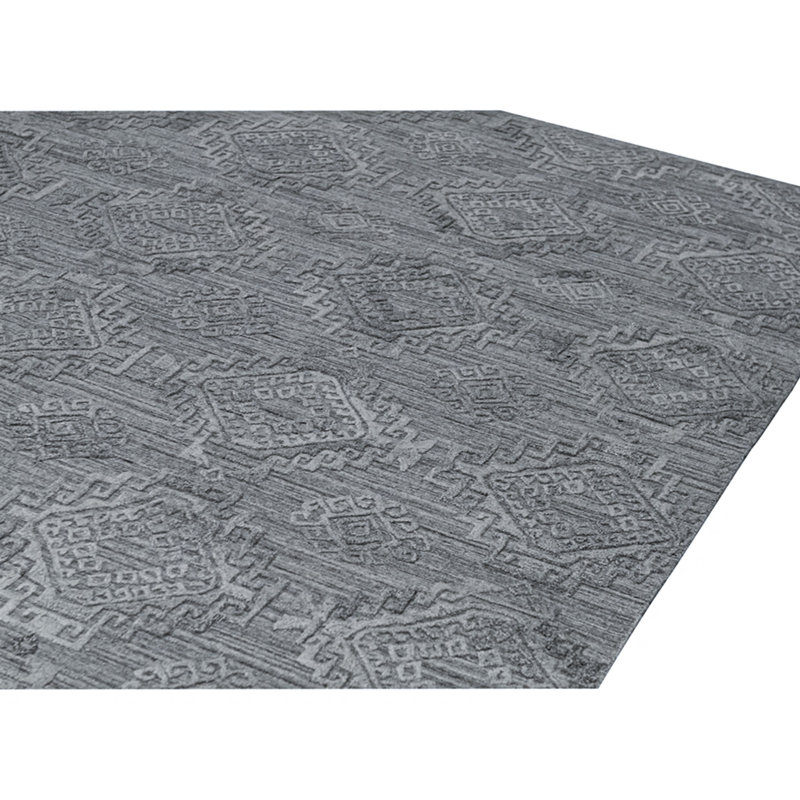 Geometric Area Rug in Gray