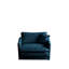 Fauteuil en chenille bleu pour se détendre