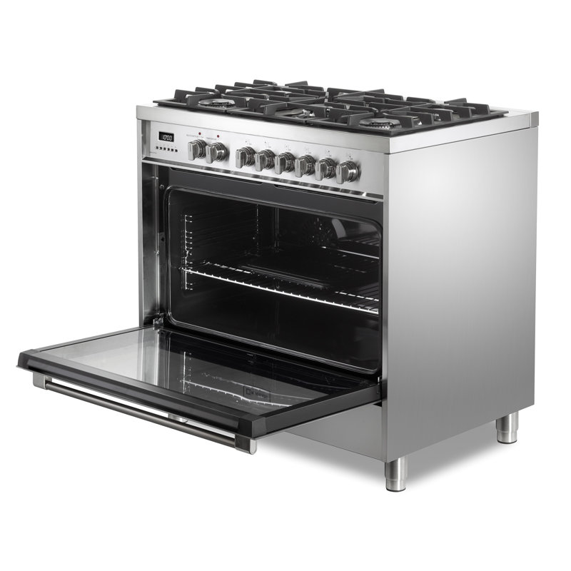 Verona Prima 36" 5 Burner Single Dual Fuel Range Stainless