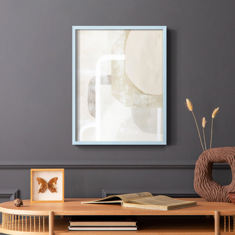 «Quiet Affection II», reproduction encadrée - bois massif, H 10 po x l 8 po, Bleu