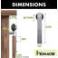 Mini trousse de quincaillerie à deux portes en nickel brossé à conception simple pour une armoire-54371164