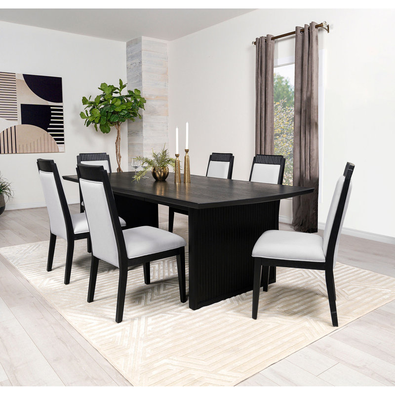 Ensemble repas 7 pièces avec rallonge Mason, Beige
