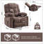 Fauteuil à bascule massant, inclinable et massant pour adultes avec 2 porte-gobelets