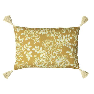 Floral Rectangular Lumbar Cushion Cover