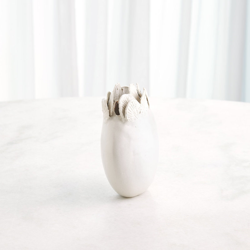 Vase Sand Dollar, Blanc