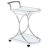 Allen White And Chrome 2-Tier Glass Shelf Metal Bar Cart-84112216