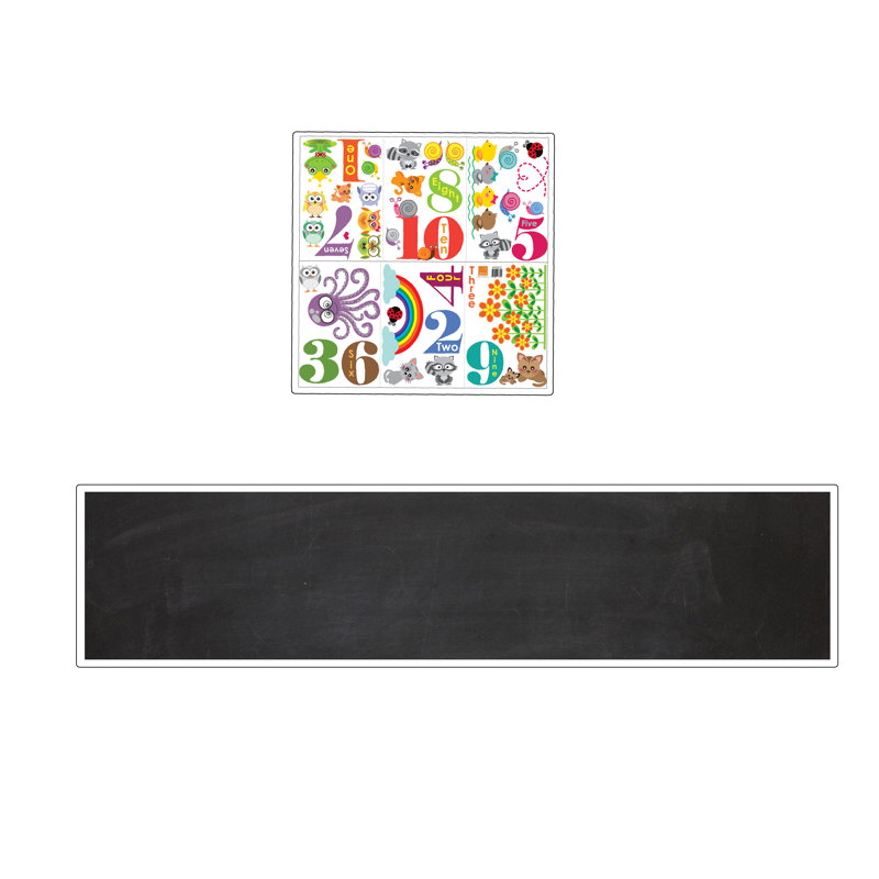 Décalcomanie murale compte et apprentissage tableau noir