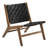 Saoirse Faux Leather Wood Accent Lounge Chair-100030977-100028712