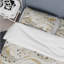 Ensemble de housse de couette glamour or et perle de marbre blanc Opulence III-1804117555