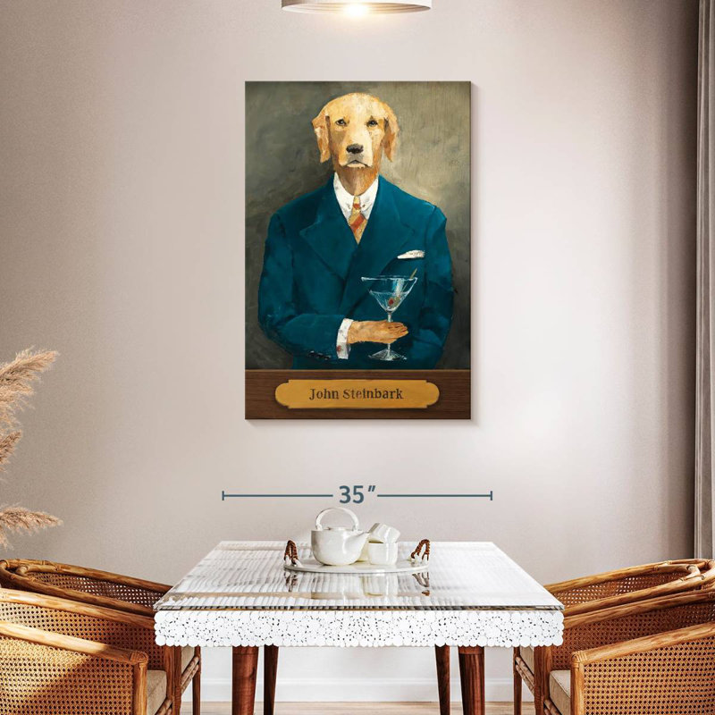 Brampt John Steinbark avec plaque, H 45 po x l 30 po