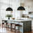 Hylia 1-Light Large 17.7" Dimmable Single Black Dome Kitchen Island Pendant-491519391