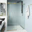 Porte de douche coulissante sans cadre avec verre transparent 3/8 po de l 52-56 po x H 76 po Elan-50553295