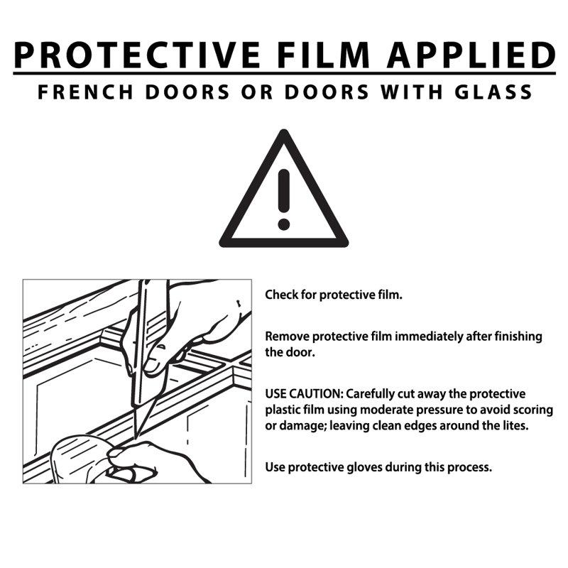 Primed MDF 1-Lite Clear Glass Left Hand Prehung Interior Door