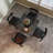 4 - Person Square Tempered glass Top Pedestal Dining Set