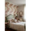 Papier peint floral, décoration murale murale beige