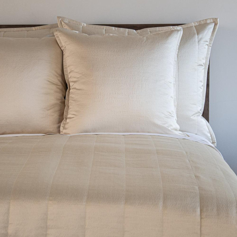 Hammered Euro Throw Pillow, Taupe