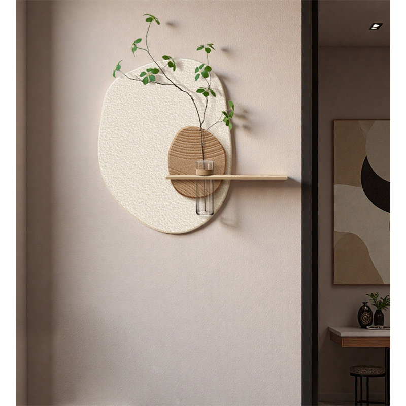 Le grès de couleur crème peut être utilisé pour les décorations murales de plantes vertes hydroponiques.
