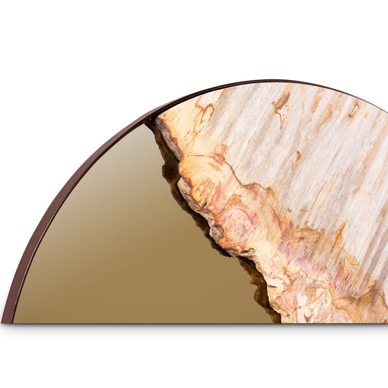 Miroir mural Evja, H 15,75 po x l 15,75 po, Faux rouille