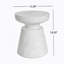 Table d'appoint d'extérieur en travertin Ponti, blanc