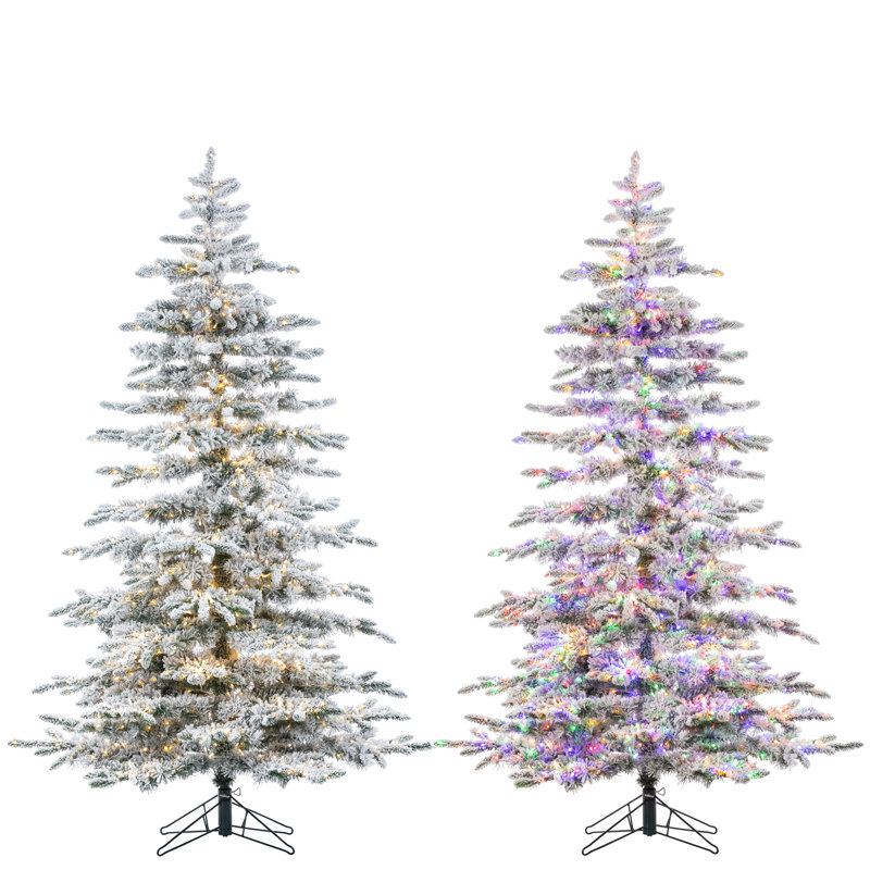 6.5' Flocked Mountain Pine, 6.5' H