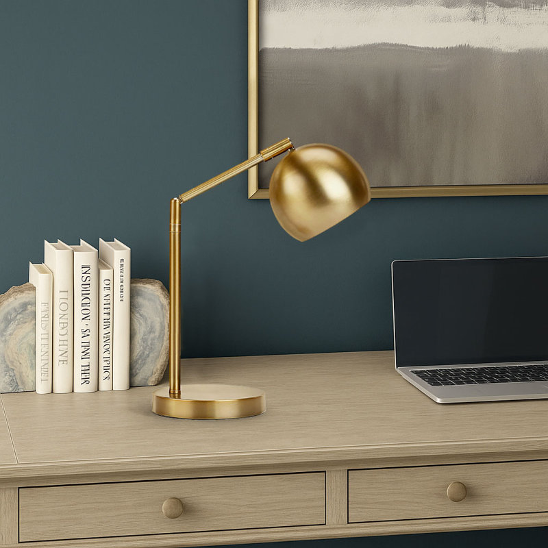 19" Golden Metal Desk Lamp