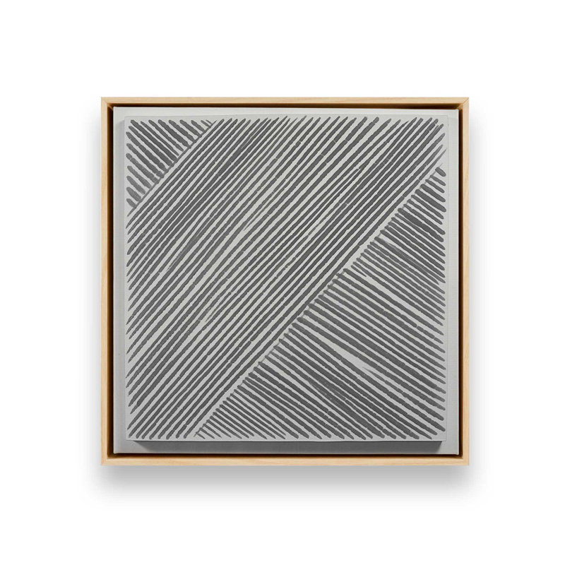 Linear Illusion I Rolled Canvas Print, American Maple Floater Framed, 24.75" H x 24.75" W x 1.75" D