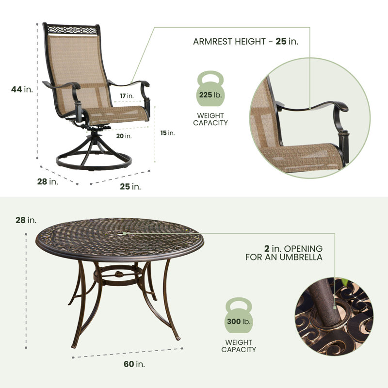 Alejandria 7 Piece Dining Set
