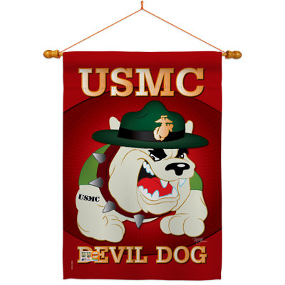 40 x 28 po en polyester décoratif à impressions pour chien devil ensemble de drapeau