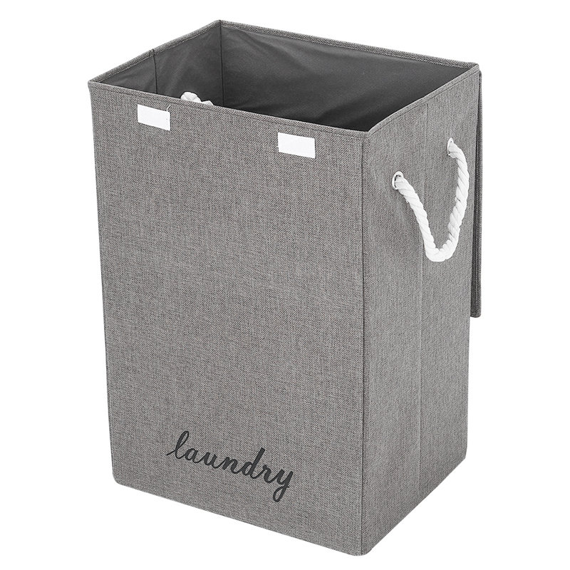 Fabric Laundry Hamper with Handles, Grey