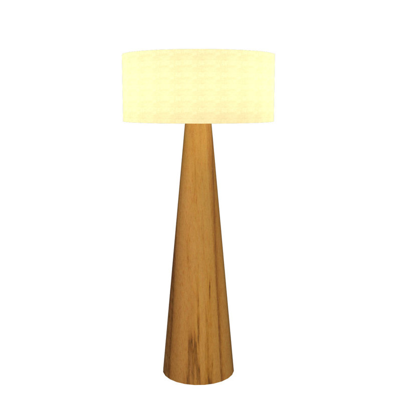 Cônica 62.4'' Novelty Floor Lamp, Teak