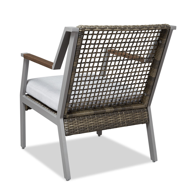 Calvin Patio Chair with Cushions, Gray