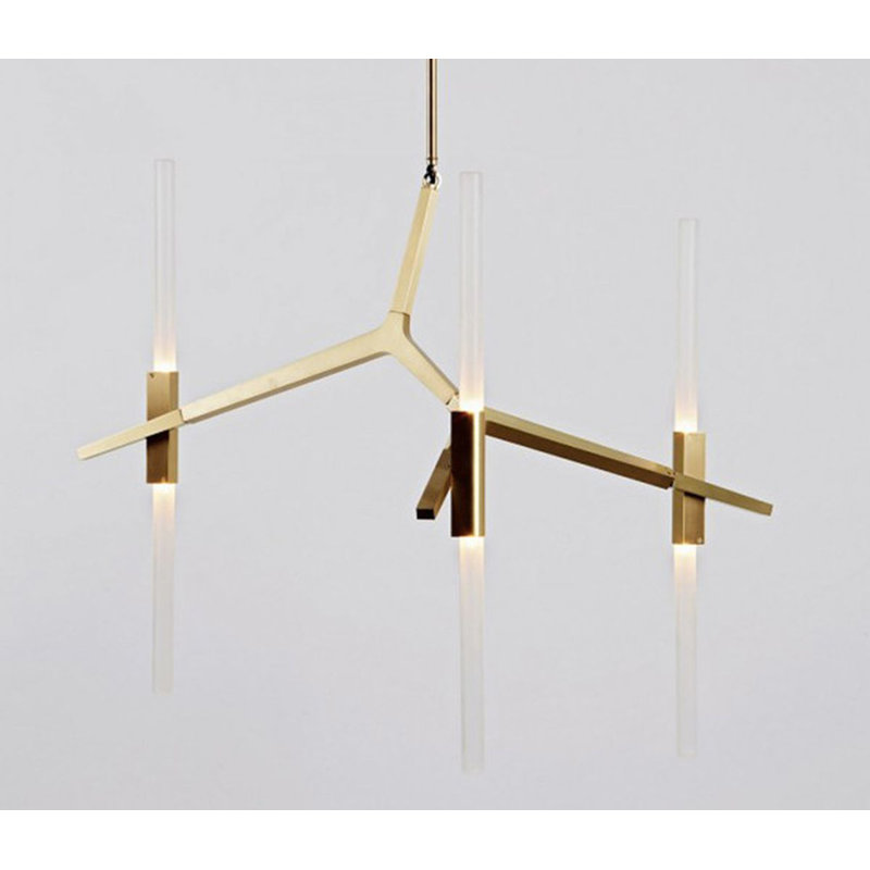 Lustre linéaire moderne Spoutnik à 6 lumières Schnieders