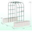 2-in-1 Galvanized Steel Raised Bed with 89" Trellis Arch, Vertical Gardening System, Tool-Free Assembly-129398060