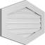 Vertical Peaked Surface Mount Signature Urethane Functional Gable Vent 4/12 Pitch, Primed Tan-101892418
