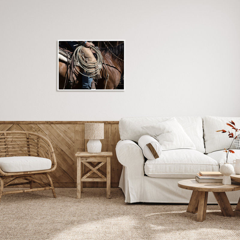 Conception d'art sur toile Stupell Industries Southwestern Cowboy & Lasso par Lisa Dearing, H 24 po x l 30 po x P 1,5 po