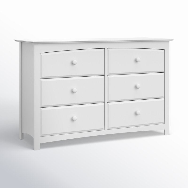 Commode double à 6 tiroirs Kenton, Blanc
