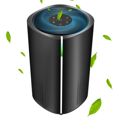 Purificateur d'air pour chambre à coucher, H13 3-en-1 avec filtre HEPA véritable, mode sommeil silencieux, sécurité enfant, minuterie, indicateur de qualité de l'air PM2.5, pour pièces de 14 à 24 m², élimine la fumée, la poussière, le pollen et les squames d'animaux