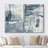 Grunge Abstract Paint Stroke Effect " Gray Blue Graffiti Stroke Collage " 2 - Pieces-87607379-87607380