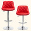 Swivel Upholstered Adjustable Height Counter Stool with Metal Frame-121141960