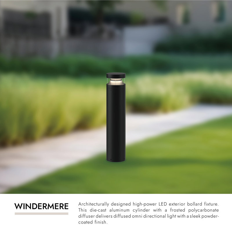 Windermere LED Bollard Light, 28.38" H x 6.38" W x 6.38" D
