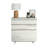 Lateral File With Large Drawers, Off White And Gray Finish