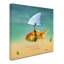 Wrapped Canvas Wall Art - Mark Ashkenazi 'Gold Fish' Wall Art for Living Room, Bedroom, or Office Décor - 18X18-31354599