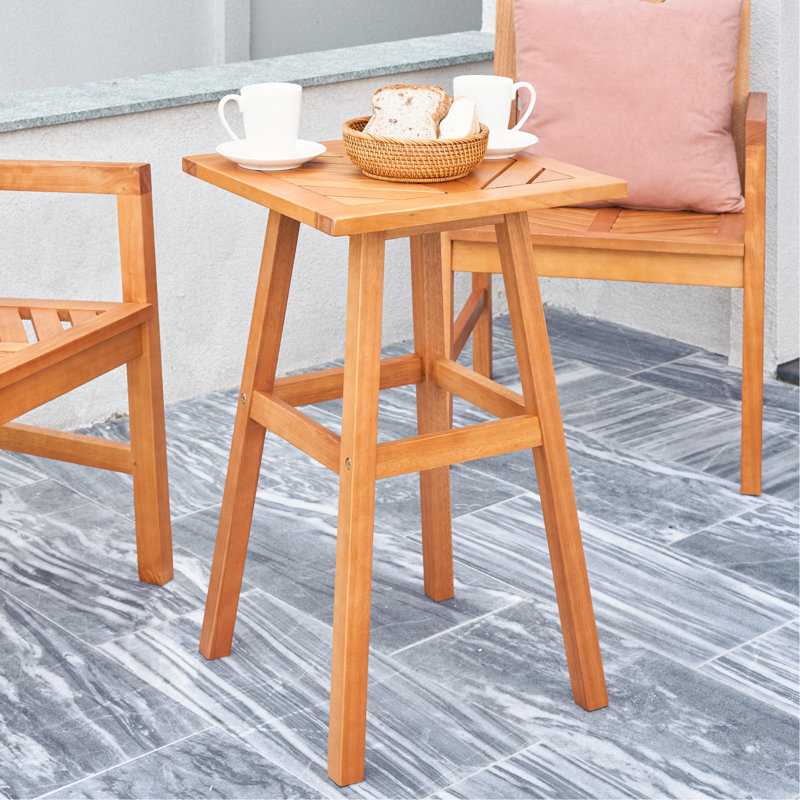 Honey Eucalyptus Wooden Outdoor Dining Stool