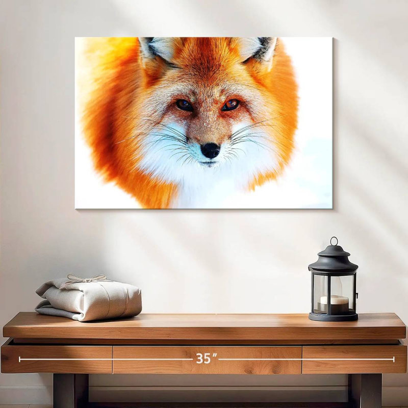 Visage de renard roux Brampt, H 16 po x l 24 po