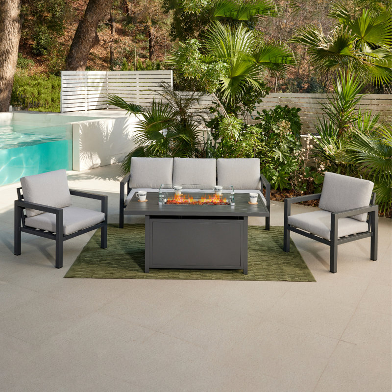 Almarosa 5 - Person Garden Lounge Set with Cushions