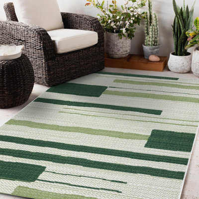 Kerish Rectangle Striped Indoor / Outdoor Area Rug