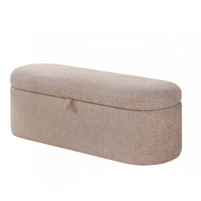 Philipa Storage Bench-Mauve Tweed