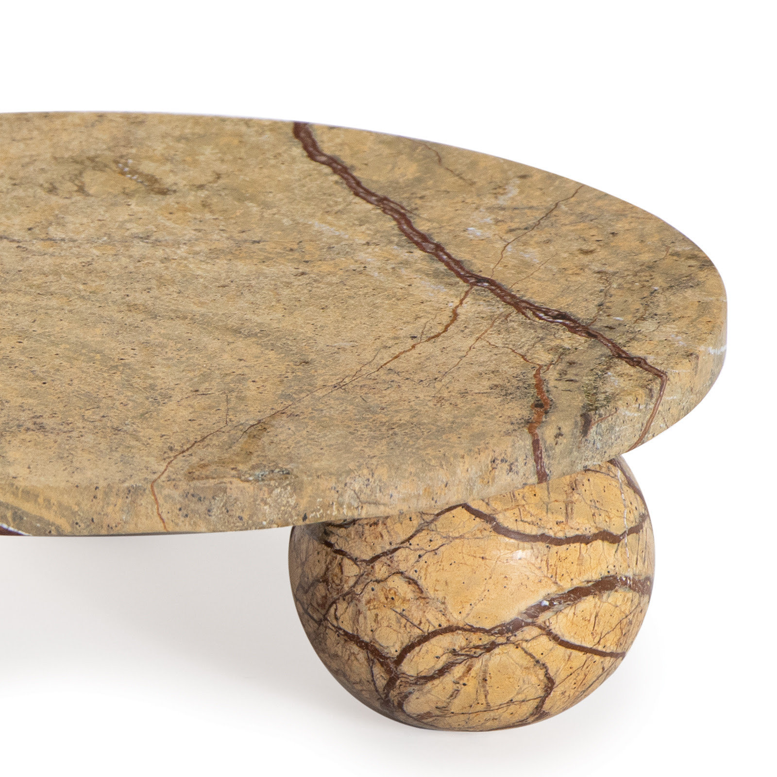 Marlow Marble Plate (Brown), 2.5" H x 9" W x 9" D
