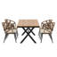 Ensemble contemporain d'extérieur avec chaises en rotin PE et table en bois plastique